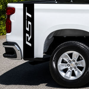 Set of 2 Chevy RST Silverado Vertical Bedside Banner Decal 2019-2026 USA 4x4