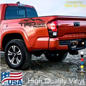 TRD Off Road Mountain Vinyl Decal 2 Pack,Toyota ,Tundra, Tacoma ,Truck, bedside, Sticker Easy Install Peel and Stick Die Cut NEW as Ordered