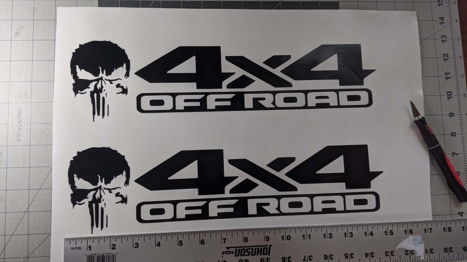 Punisher 4x4 Offroad Truck Bed Decals, 2 Pack - Image 3