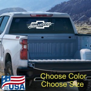 Chevy Heartbeat Bowtie Decal, Car Truck Window Vinyl Sticker