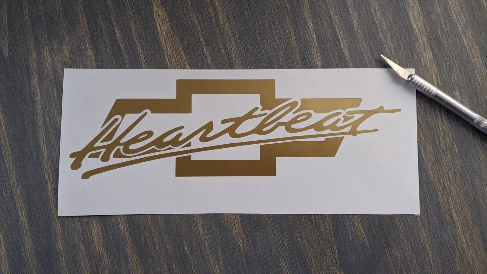 Chevy Heartbeat Bowtie Decal, Car Truck Window Vinyl Sticker - Image 2