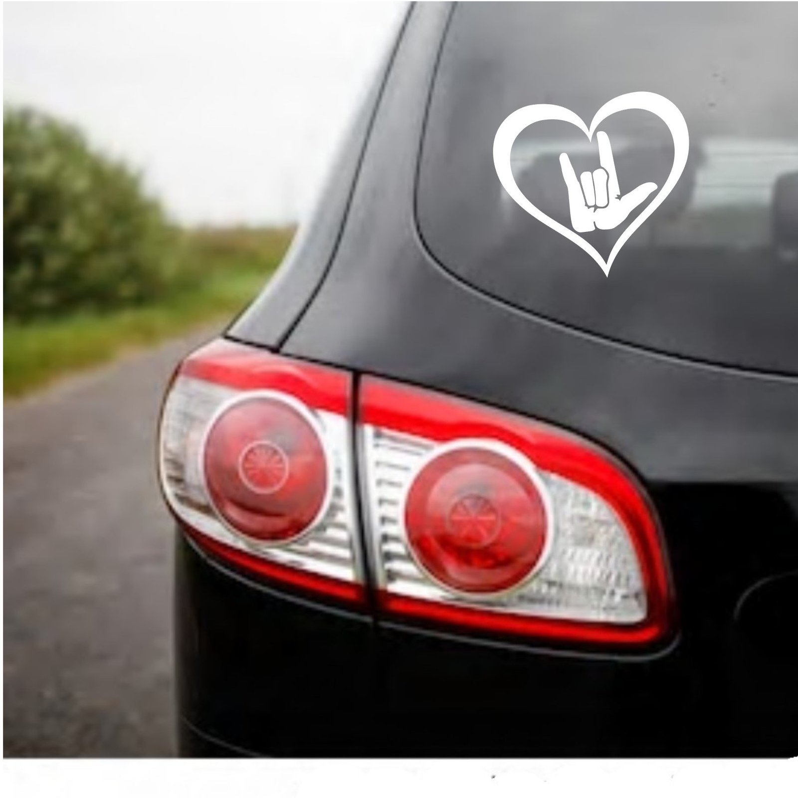 ASL I Love You Heart Decal, Vinyl Sticker (4x4) - Image 3