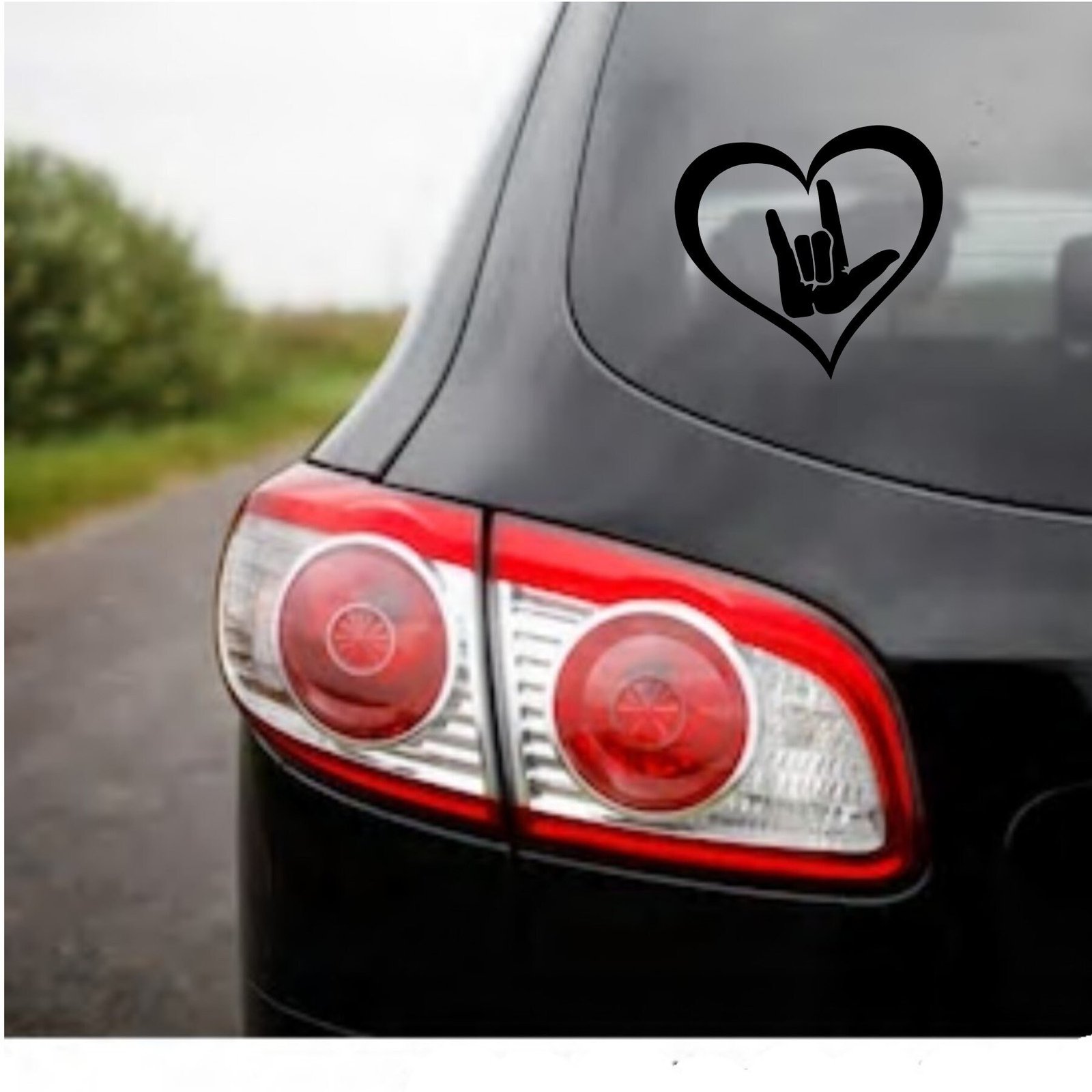 ASL I Love You Heart Decal, Vinyl Sticker (4x4) - Image 4