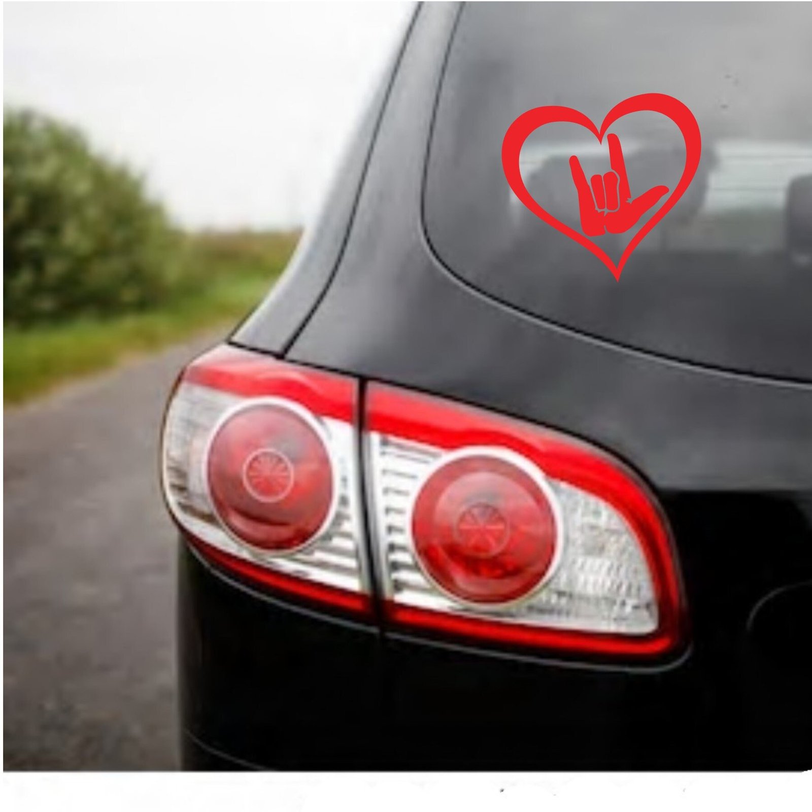 ASL I Love You Heart Decal, Vinyl Sticker (4x4) - Image 5