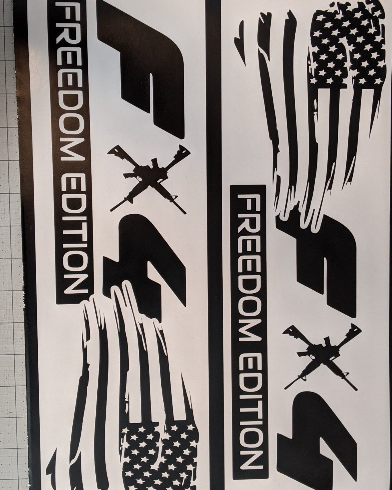 FX4 FLAG Freedom Edition AR Vinyl Decal 2 Pack of bedside decals , Easy Install, Peel and Stick Fits MOST Chevy Ford Dodge Trucks - Image 3