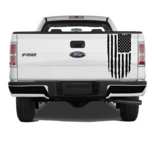 Distressed American Flag Universal Tailgate Decal, 10x19 In, USA, Dodge, Silverado ,Ford ,Tacoma, Ram, Chevy, GMC,F150,F250