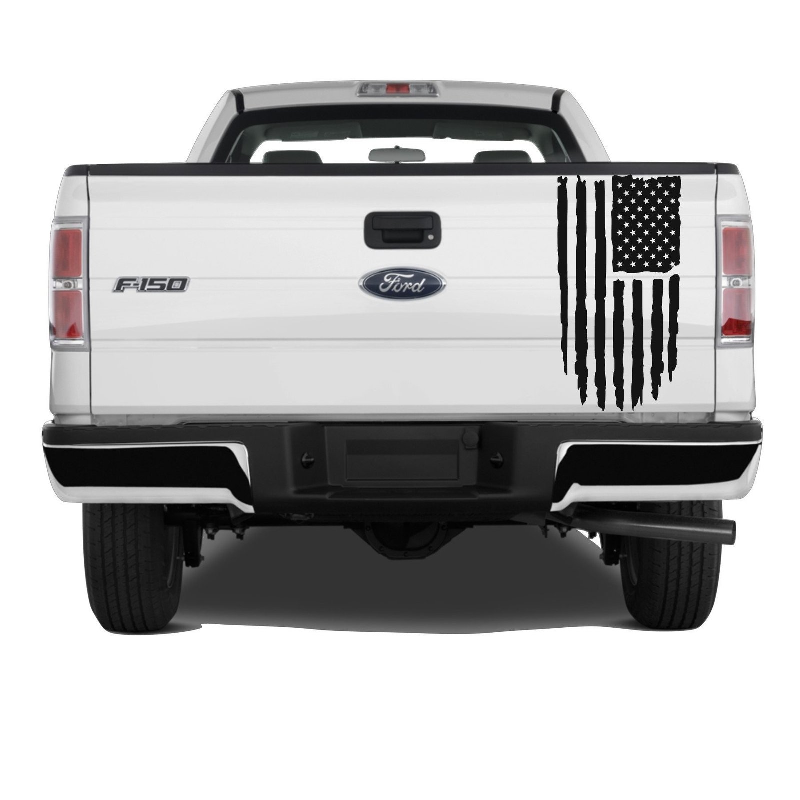 Distressed American Flag Universal Tailgate Decal, 10x19 In, USA, Dodge, Silverado ,Ford ,Tacoma, Ram, Chevy, GMC,F150,F250
