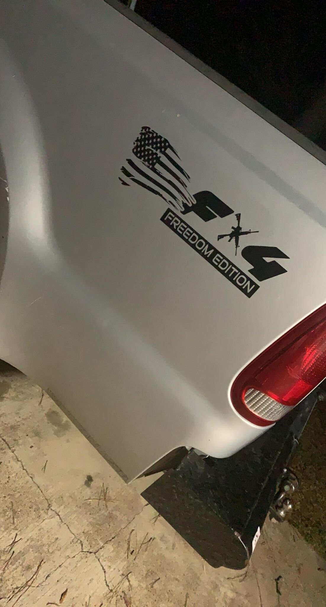 FX4 FLAG Freedom Edition AR Vinyl Decal 2 Pack of bedside decals , Easy Install, Peel and Stick Fits MOST Chevy Ford Dodge Trucks - Image 4
