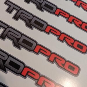 Set of 2 TRD PRO Vinyl Decal Stickers Toyota Racing Development Indoor/Outdoor