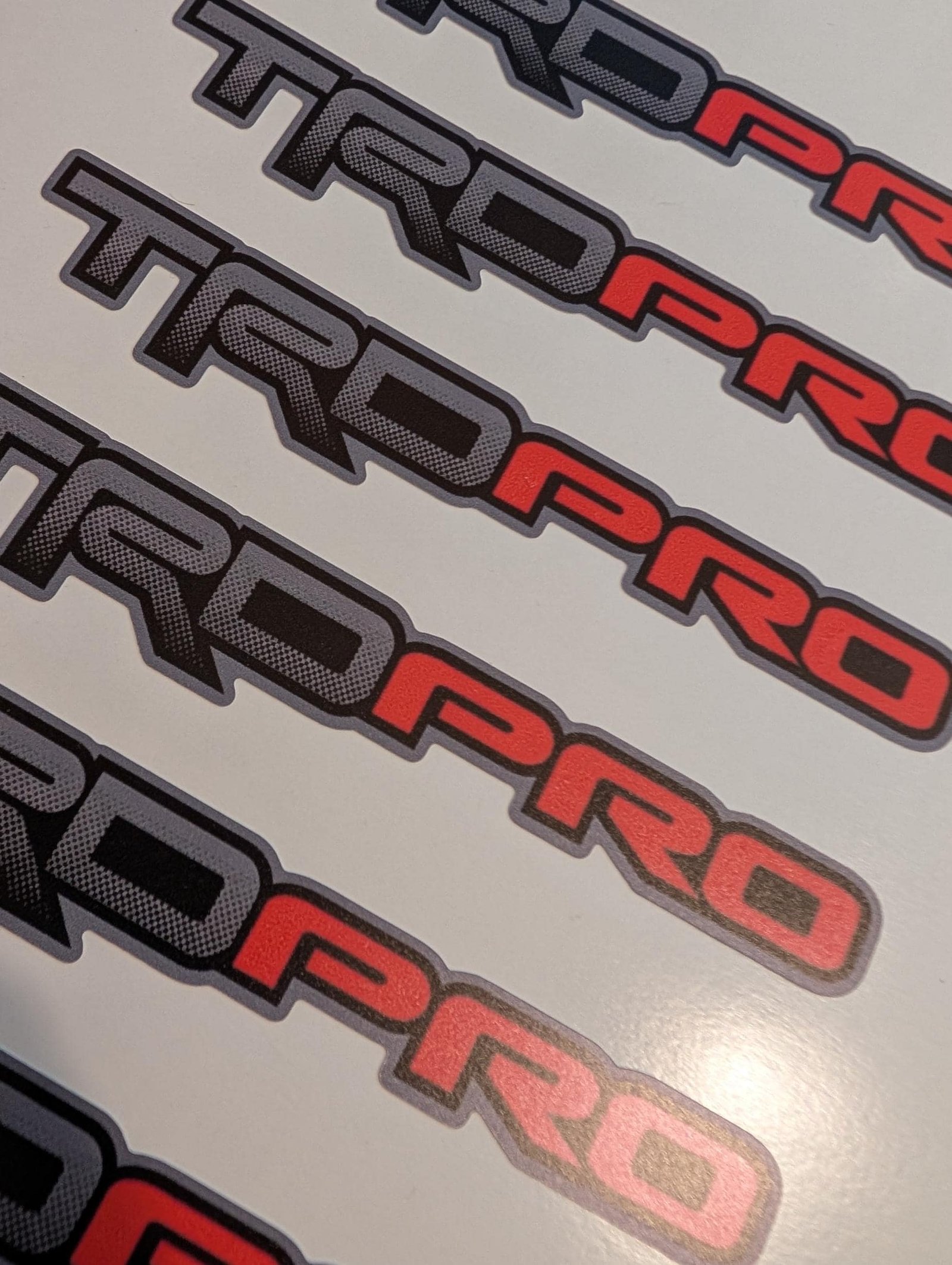 Set of 2 TRD PRO Vinyl Decal Stickers Toyota Racing Development Indoor/Outdoor