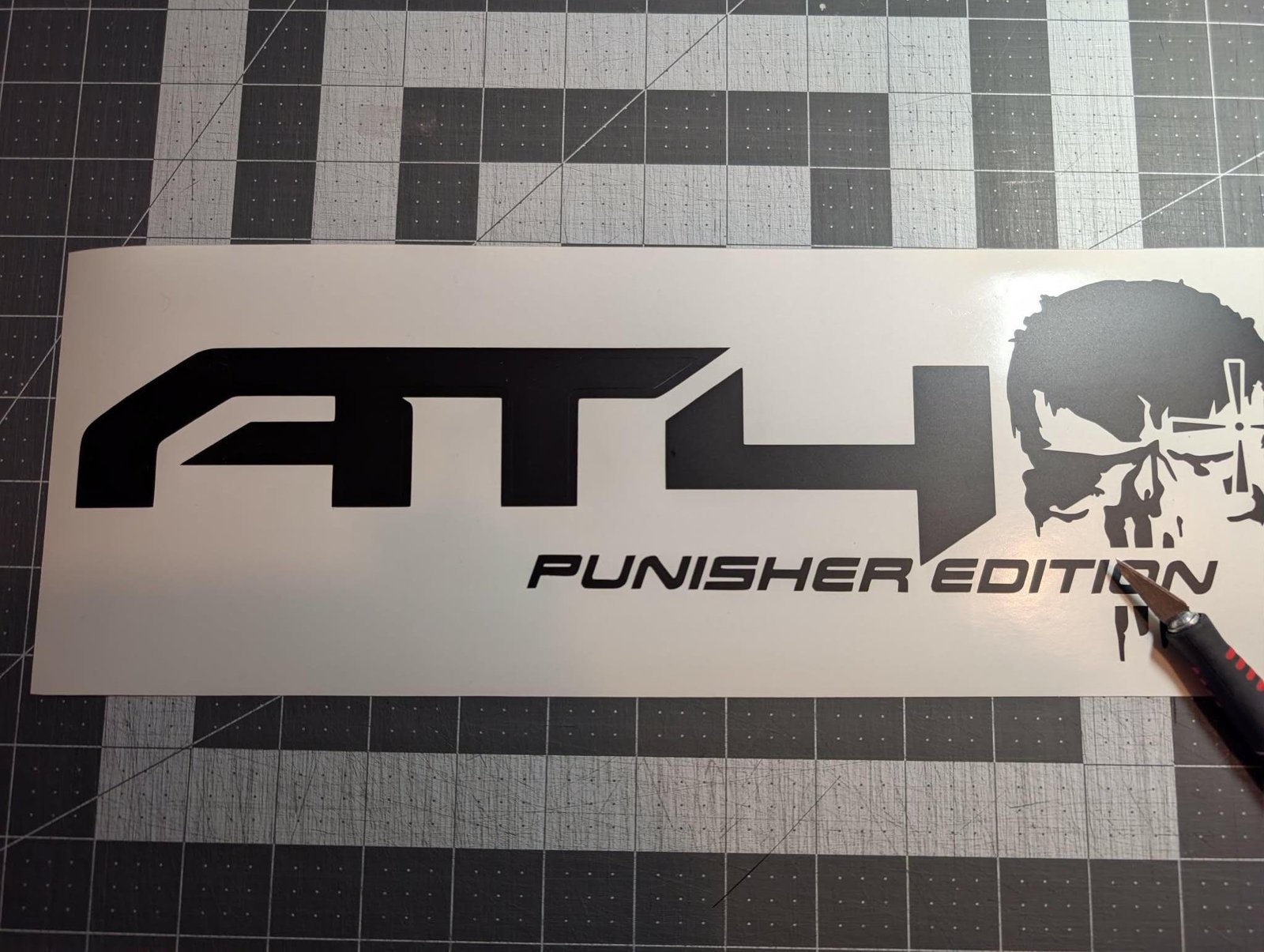 SET Of 2 AT4 Punisher Edition Vinyl Chevy Decals 4X4 off road truck Sierra GM GMC - Image 4