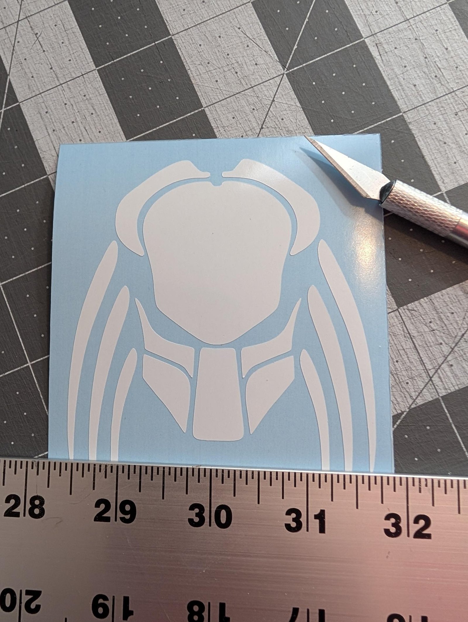 PREDATOR Mask Decal, Sticker ,Choose Color ,Choose Size, Fast Shipping ,Easy Install, Die Cut NEW as Ordered - Image 2