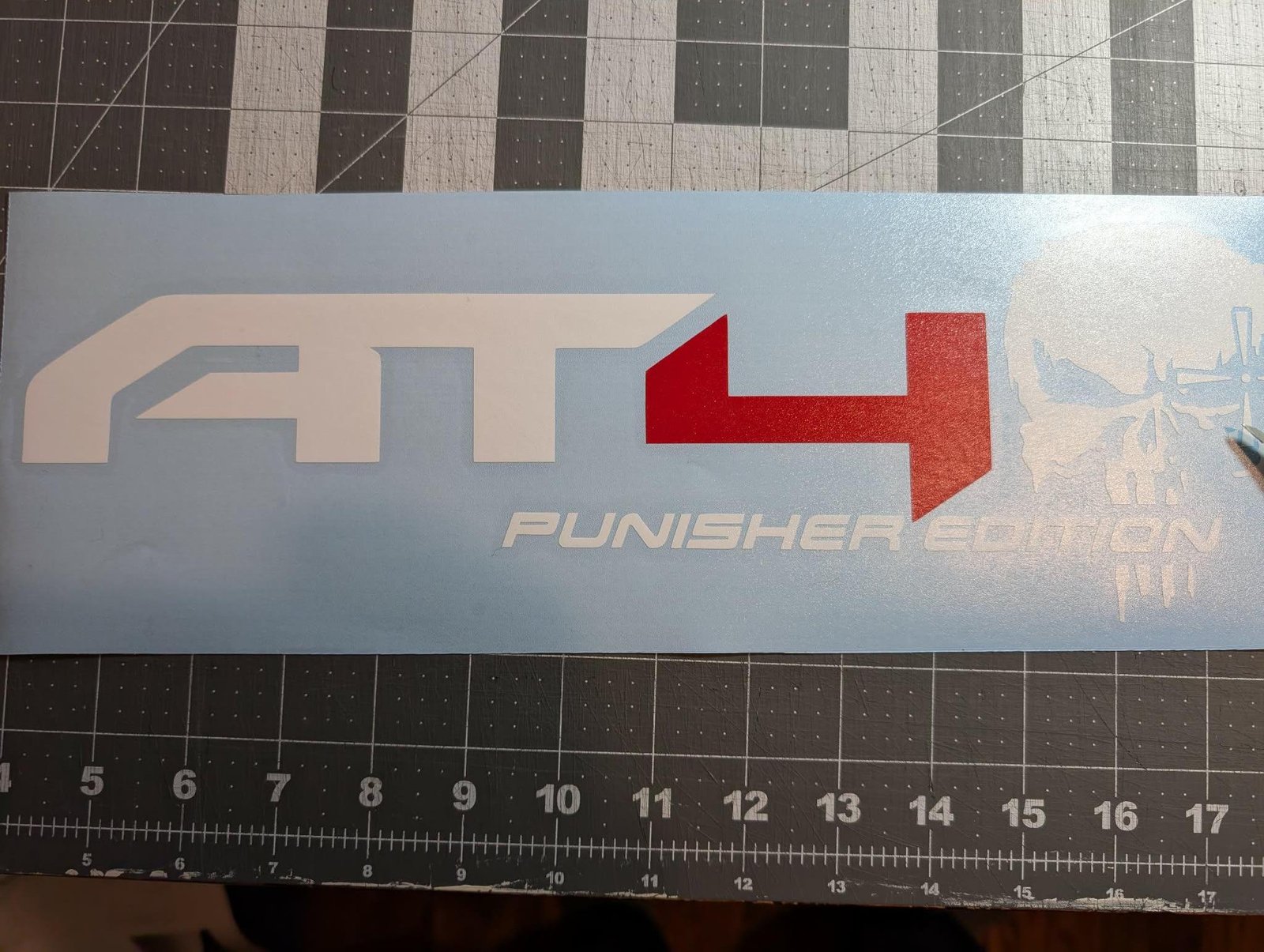 SET Of 2 AT4 Punisher Edition Vinyl Chevy Decals 4X4 off road truck Sierra GM GMC - Image 6