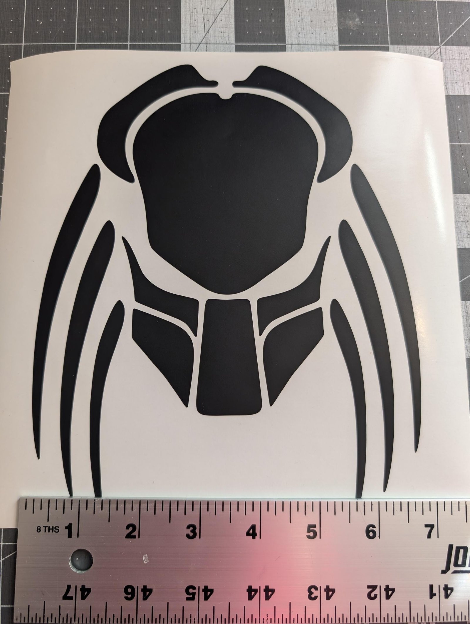 PREDATOR Mask Decal, Sticker ,Choose Color ,Choose Size, Fast Shipping ,Easy Install, Die Cut NEW as Ordered